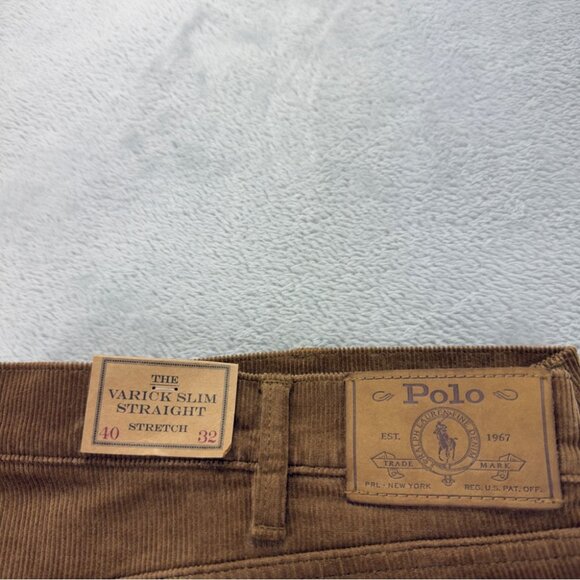 Polo Ralph Lauren Varick Slim Straight Brown Corduroy 40x32 - Picture 5 of 16